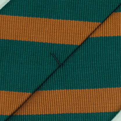 グリーンとオレンジのワンストライプネクタイ｜FOURBUTTONS Necktie - FOURBUTTONS ONLINE