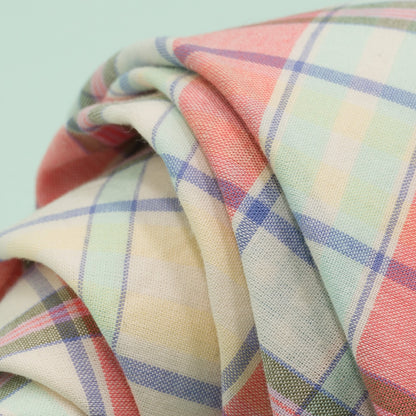 ライトピンクのマドラスチェック柄プレッピーネクタイ｜FOURBUTTONS Necktie - FOURBUTTONS ONLINE