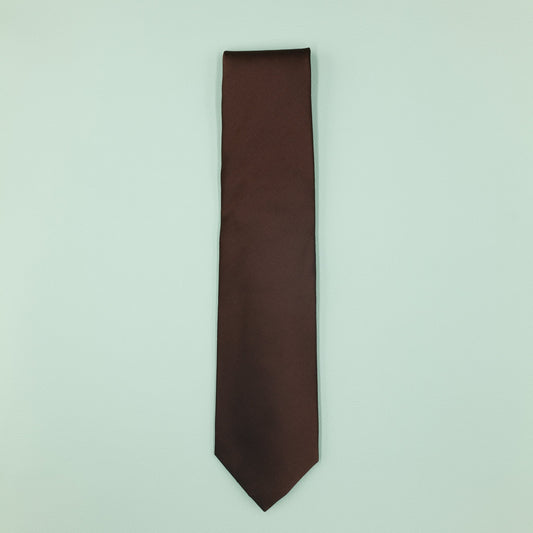 ブラウン無地のトゥルーソリッドネクタイ｜FOURBUTTONS Necktie - FOURBUTTONS ONLINE