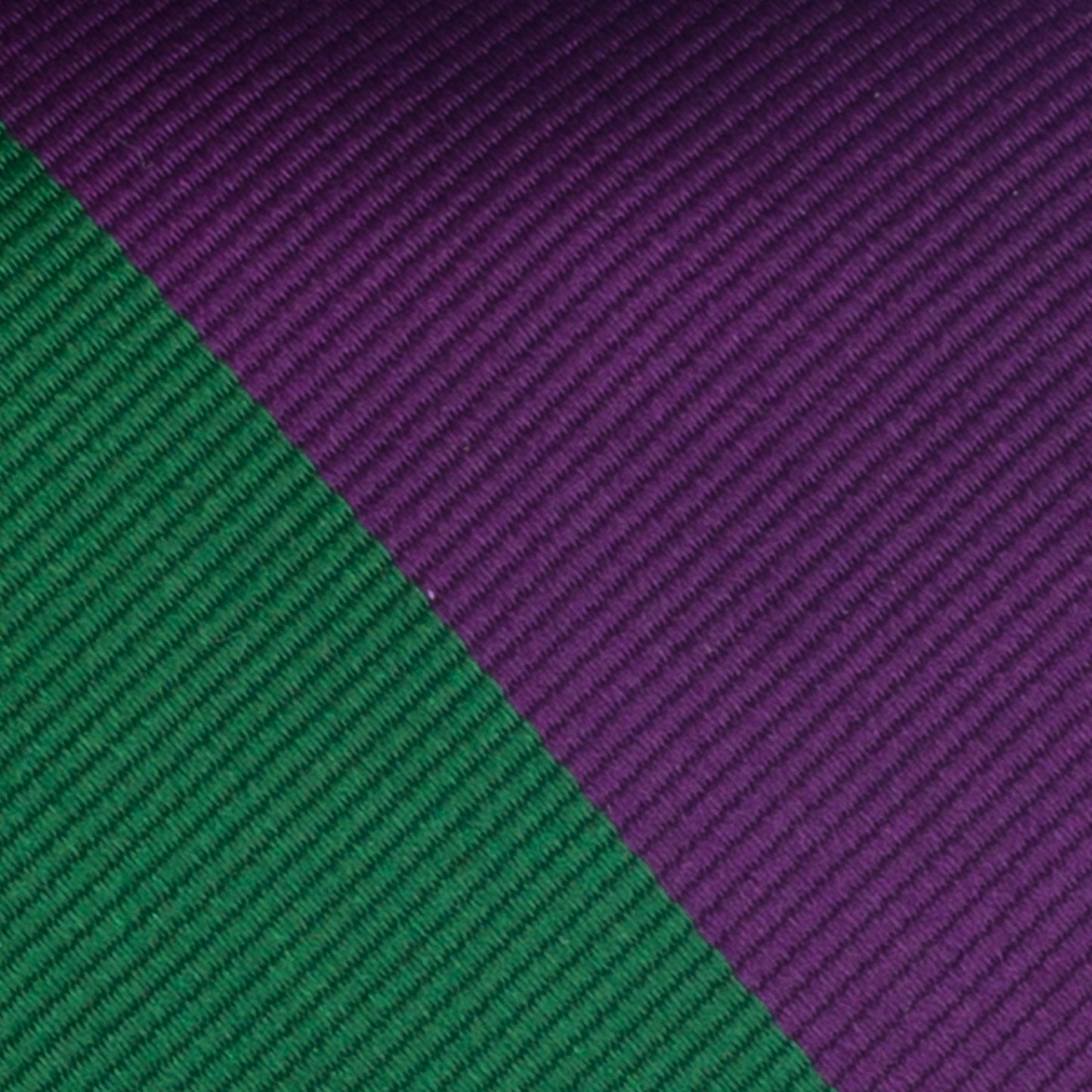 パープルとグリーンのストライプ柄オーニングネクタイ｜FOURBUTTONS Necktie - FOURBUTTONS ONLINE
