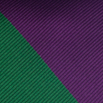 パープルとグリーンのストライプ柄オーニングネクタイ｜FOURBUTTONS Necktie - FOURBUTTONS ONLINE