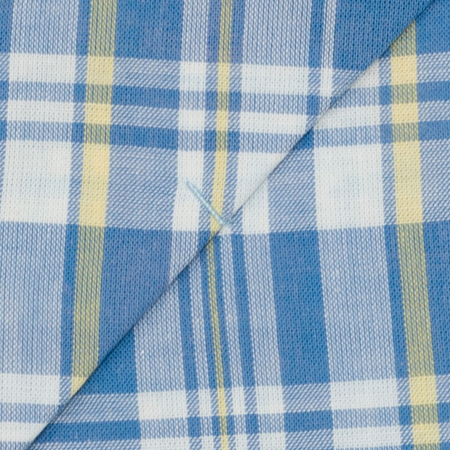 ライトブルーのマドラスチェック柄プレッピーネクタイ｜FOURBUTTONS Necktie - FOURBUTTONS ONLINE