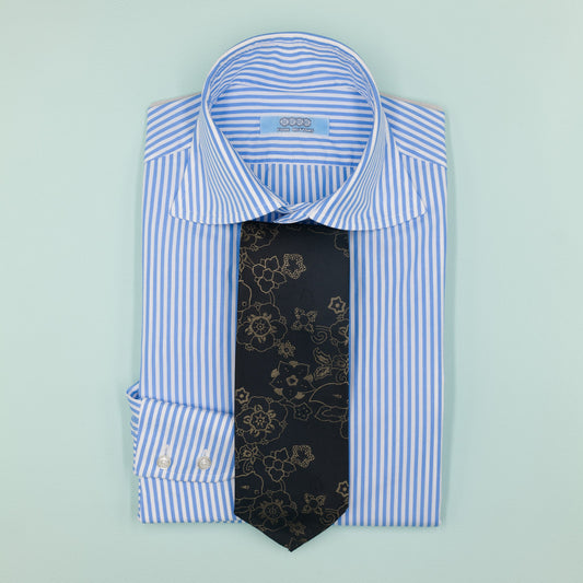 ブラック地に小花柄をあしらったヴィンテージファブリックネクタイ｜FOURBUTTONS Necktie - FOURBUTTONS ONLINE