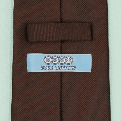 ブラウン無地のトゥルーソリッドネクタイ｜FOURBUTTONS Necktie - FOURBUTTONS ONLINE