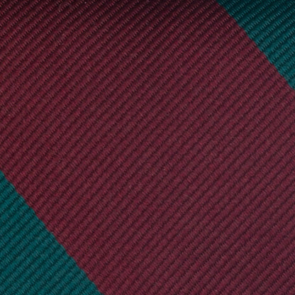 ダークレッドとグリーンのストライプ柄オーニングネクタイ｜FOURBUTTONS Necktie - FOURBUTTONS ONLINE