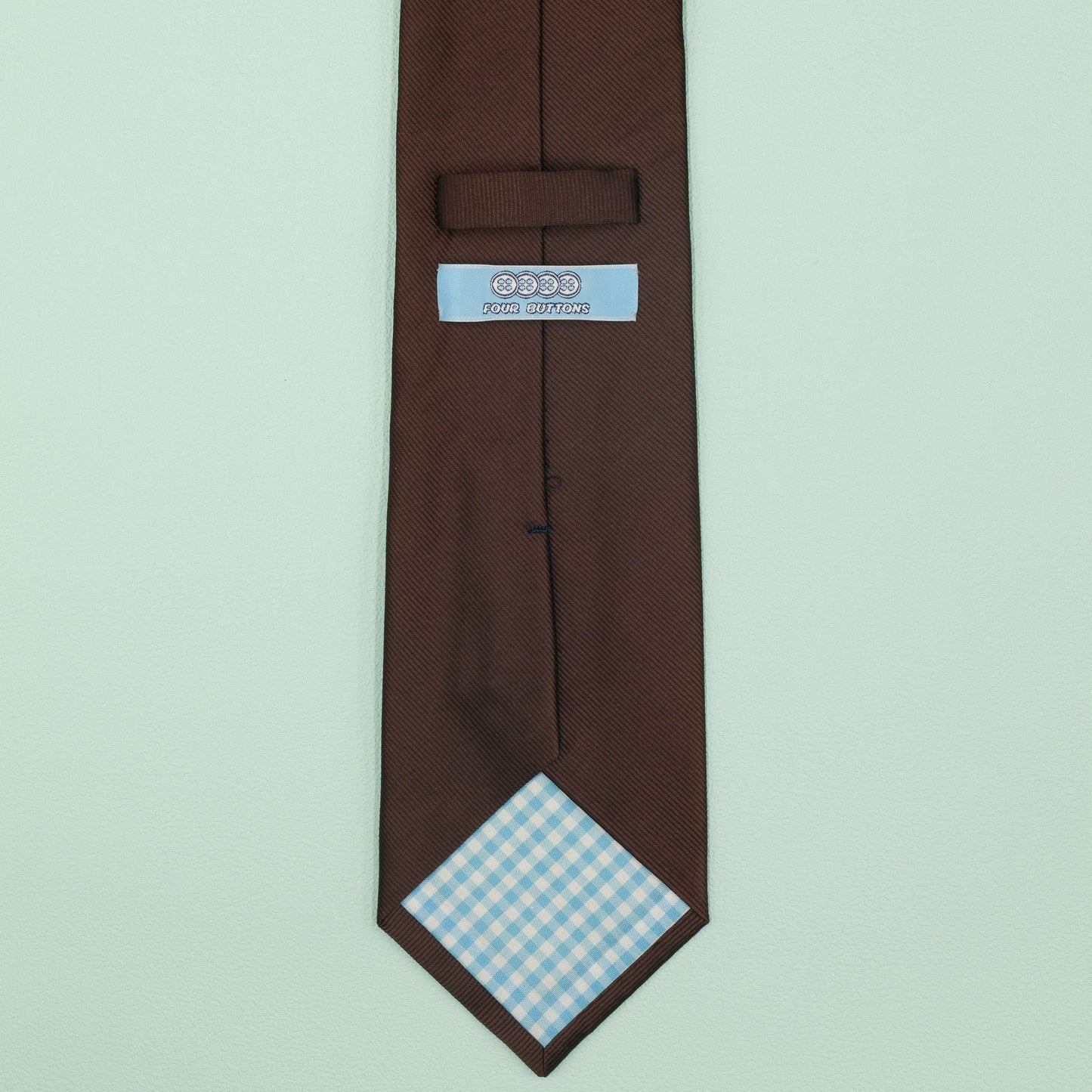 ブラウン無地のトゥルーソリッドネクタイ｜FOURBUTTONS Necktie - FOURBUTTONS ONLINE