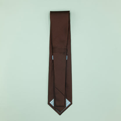 ブラウン無地のトゥルーソリッドネクタイ｜FOURBUTTONS Necktie - FOURBUTTONS ONLINE