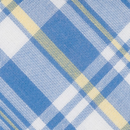ライトブルーのマドラスチェック柄プレッピーネクタイ｜FOURBUTTONS Necktie - FOURBUTTONS ONLINE