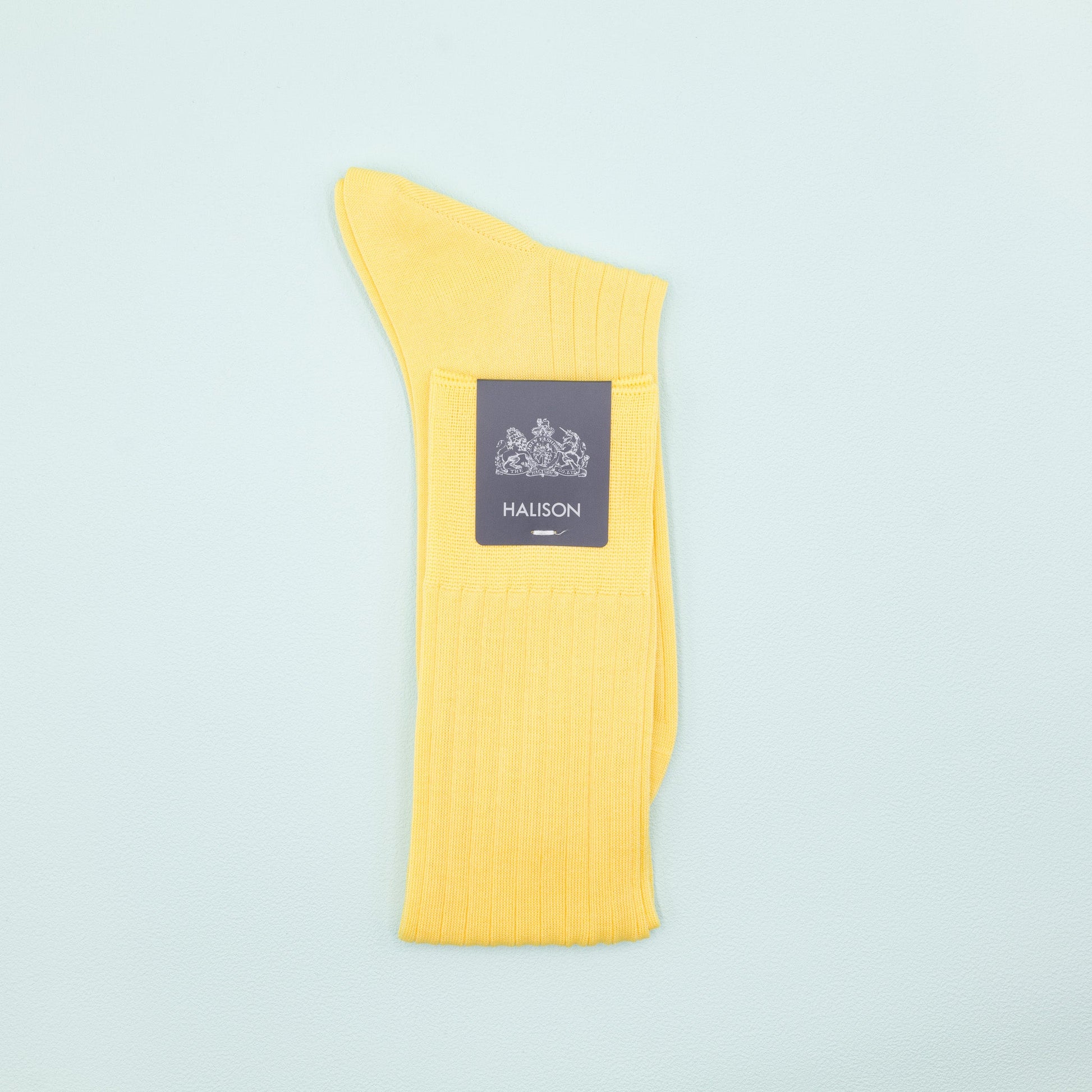 HALISON ロングホーズ（スーピマコットン）イエロー｜FOURBUTTONS Socks - FOURBUTTONS ONLINE