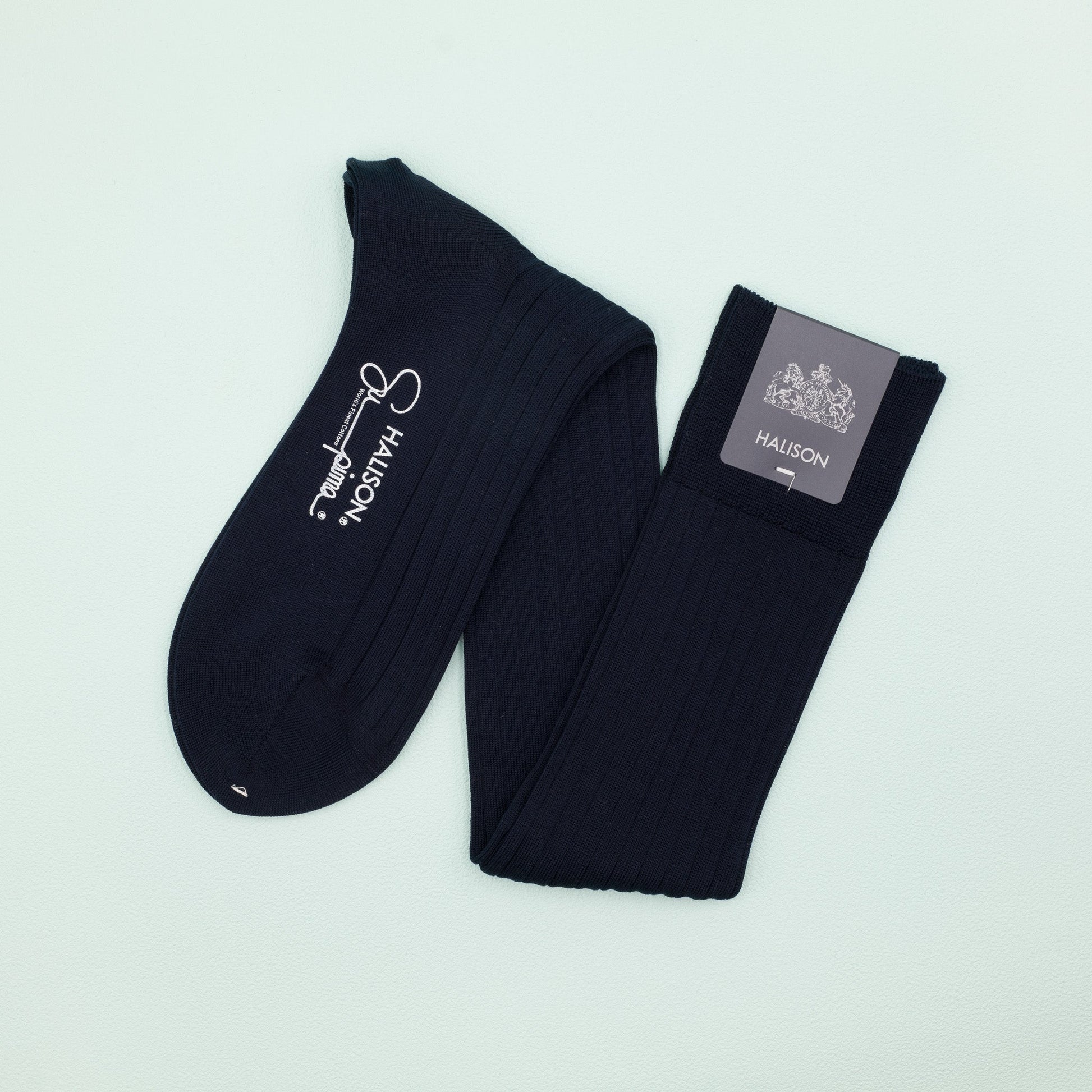 HALISON ロングホーズ（スーピマコットン）ブラウン｜FOURBUTTONS Socks - FOURBUTTONS ONLINE