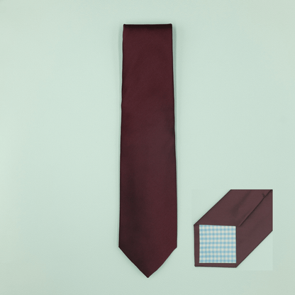 シルクネクタイ トゥルーソリッド ワイン無地 Necktie - Four Buttons Shop