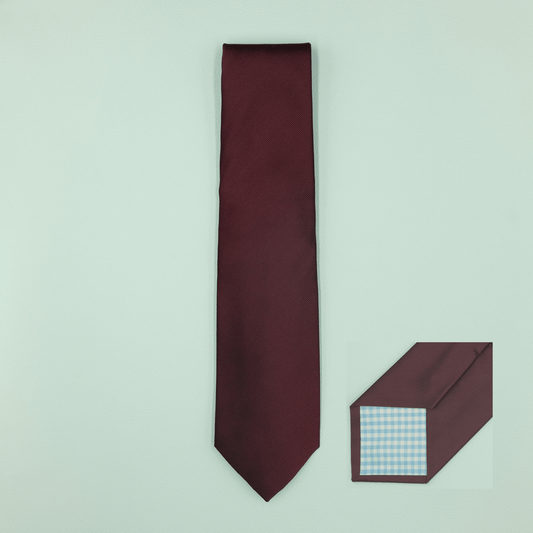 シルクネクタイ トゥルーソリッド ワイン無地 Necktie - Four Buttons Shop